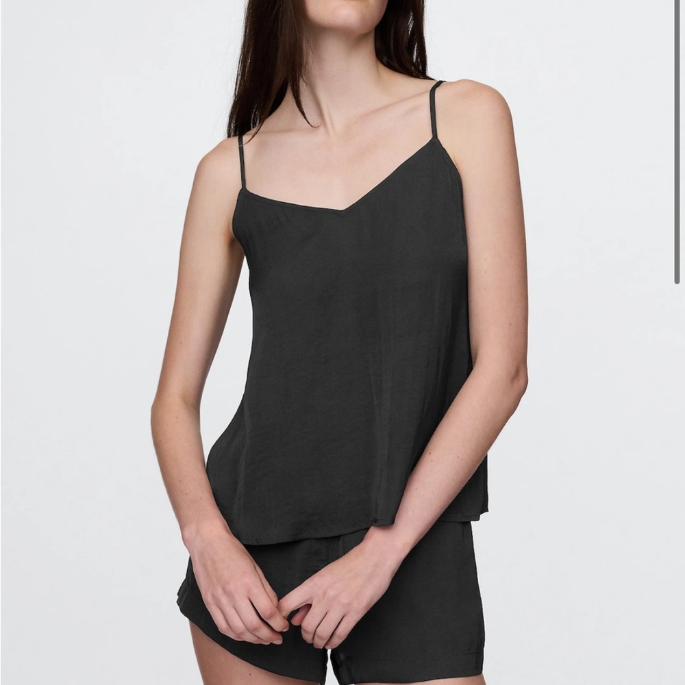 GAP 🆕 NWT Satin PJ Cami, Color: True Black, Women’s Size Large